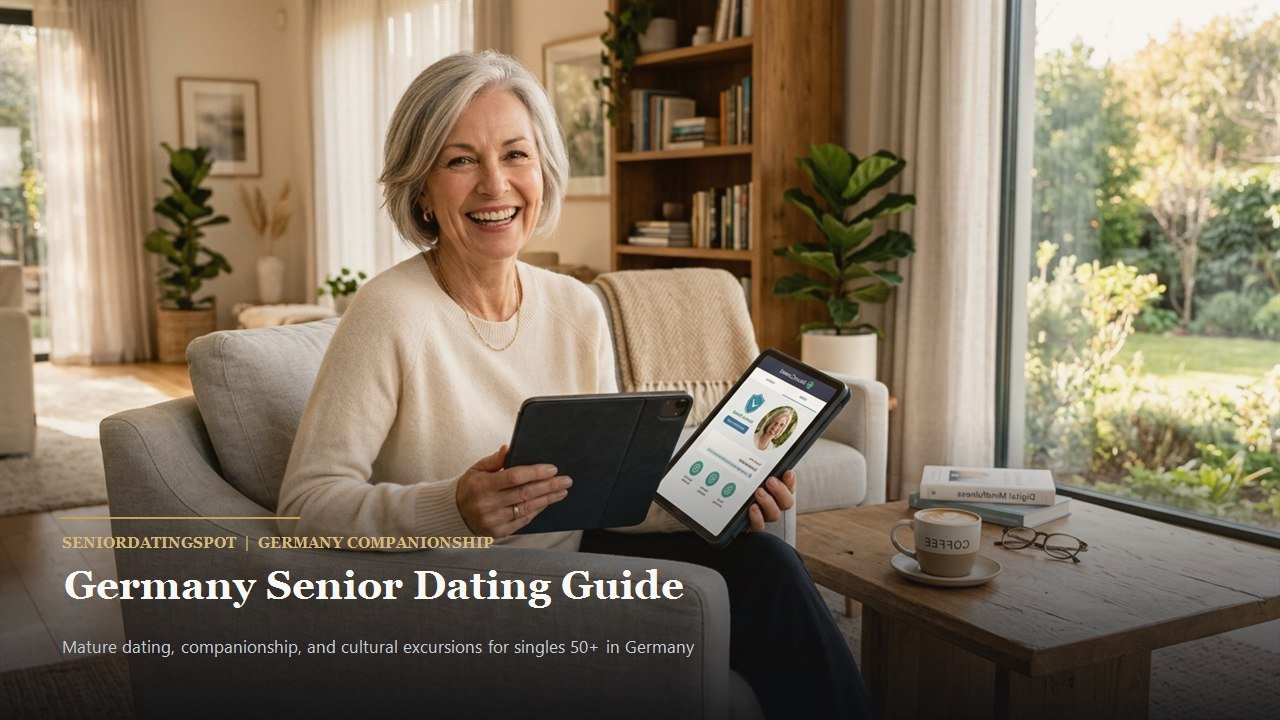 Active mature couple enjoying companionship and romance in Germany, representing senior dating in Germany
