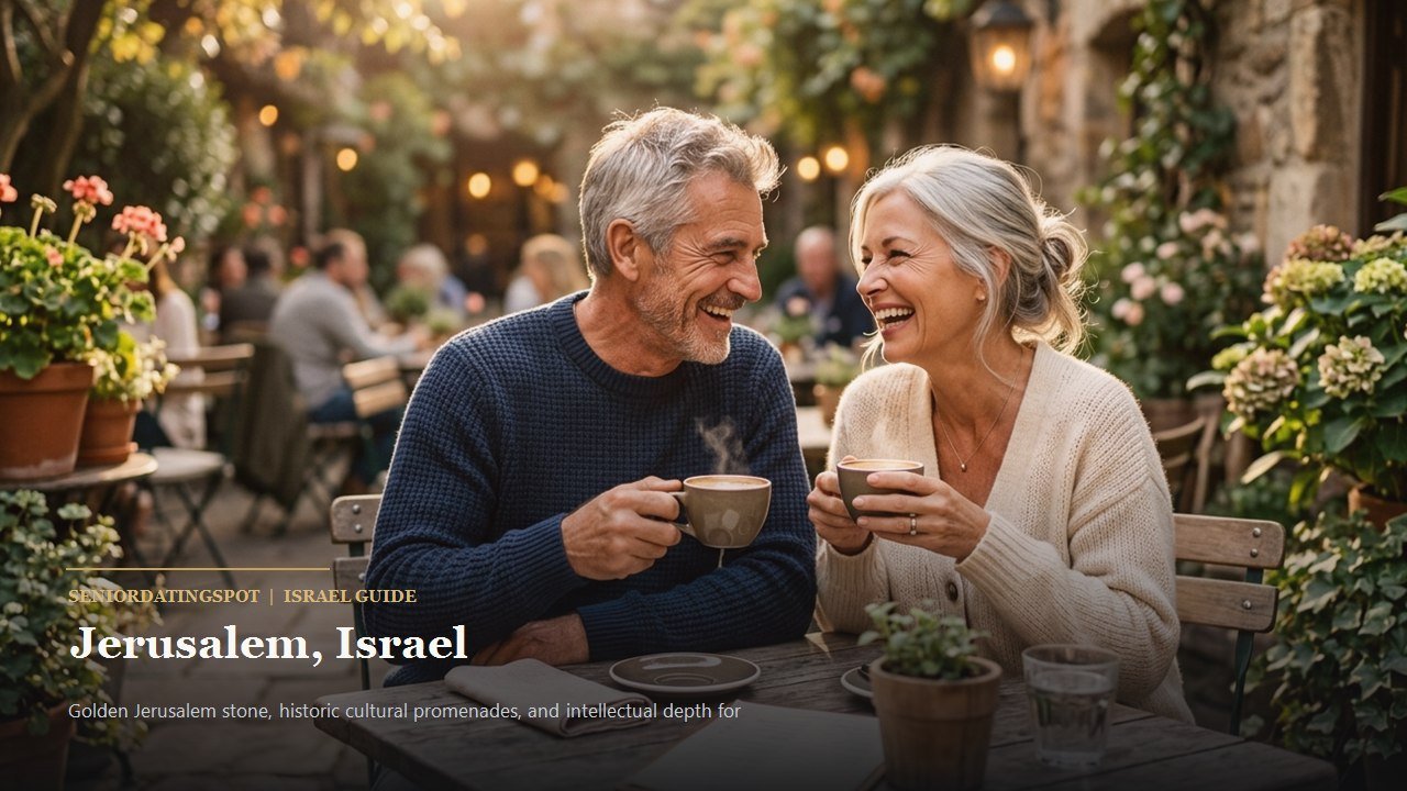 Mature couple walking along the cultural promenade of The First Station in Jerusalem