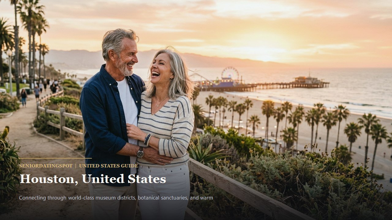Mature couple walking through lush shaded park gardens